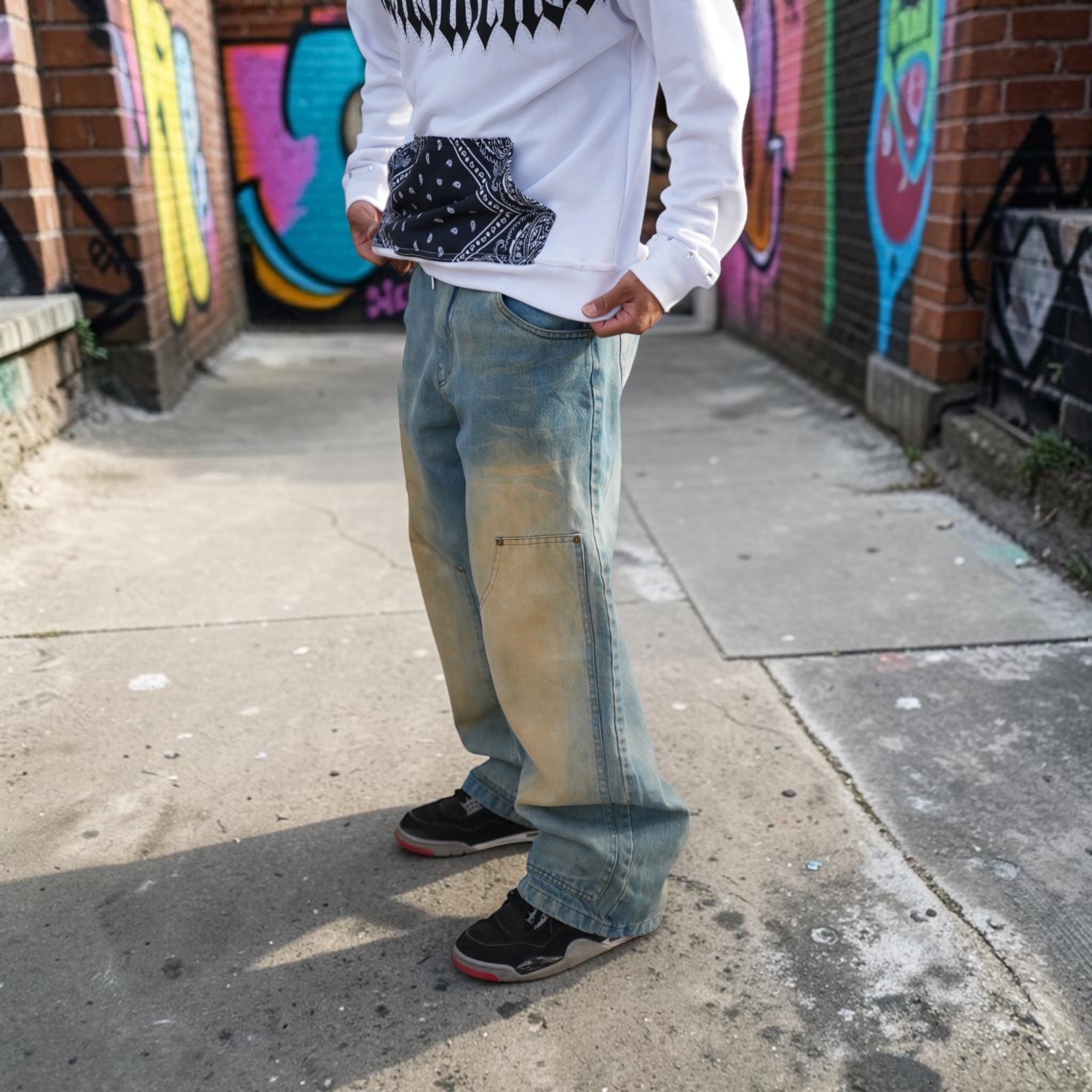 WASHED DENIM JEANS - KICKSTOCKSLA