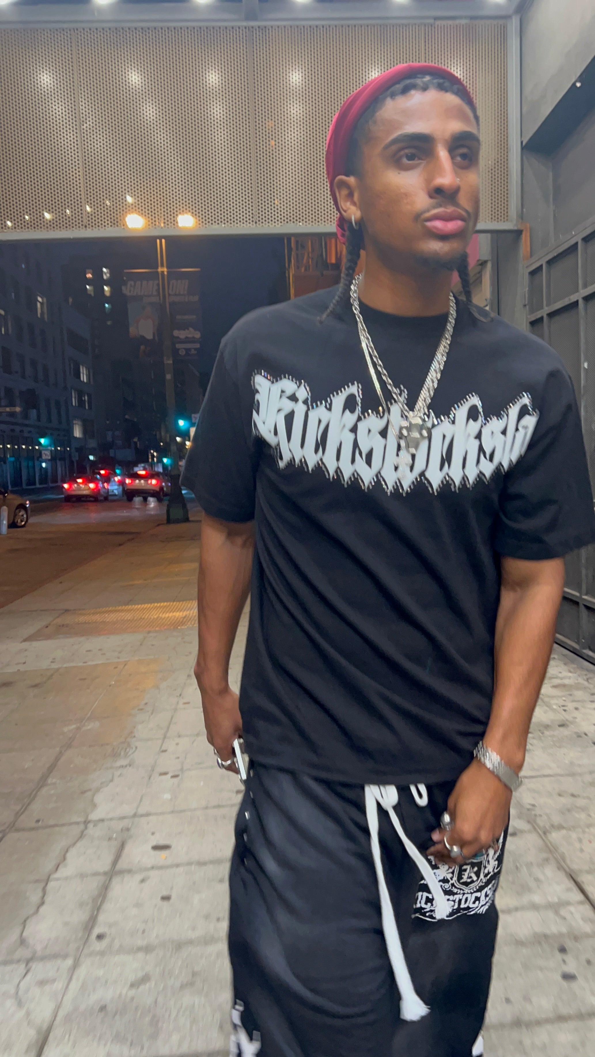 KICKSTOCKSLA PUFF RHINESTONES TEE